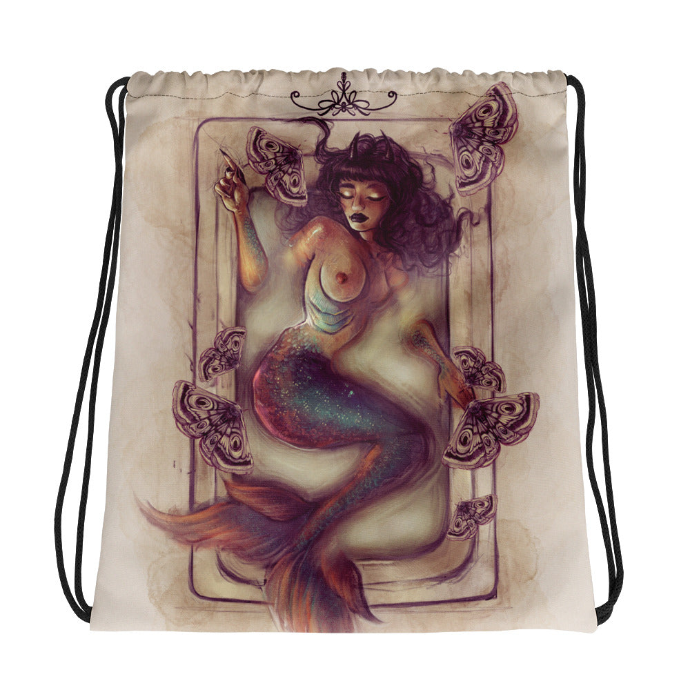 Mermaid colors Drawstring bag